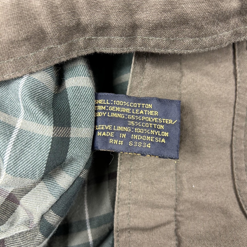 Brooks Brothers Jacket Mens XL Brown Barn Coat Field Chore Leather Collar Plaid - Picture 8 of 11